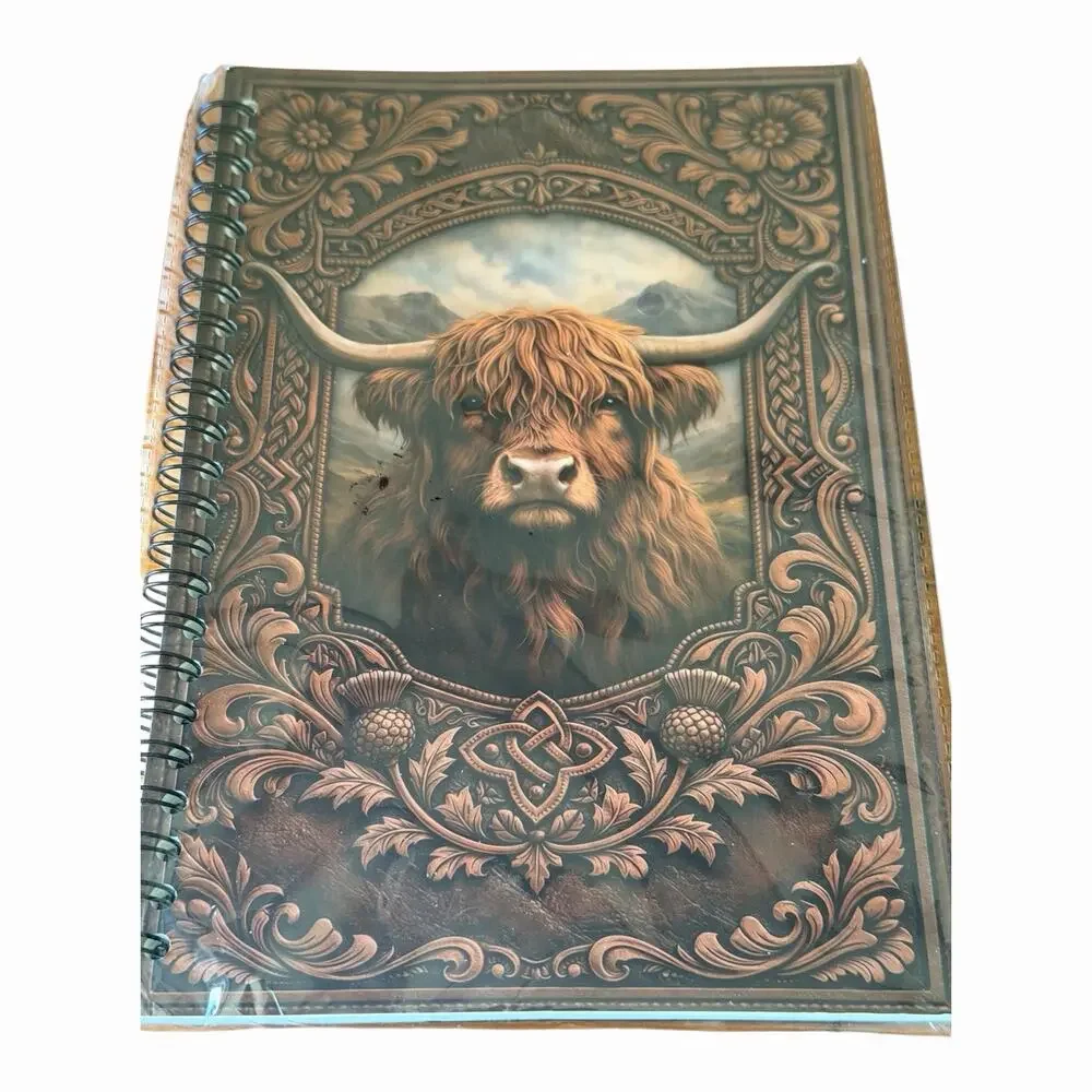 Western Notebook Journal Lot Longhorn Cactus Turquoise Concho Tooled Style New